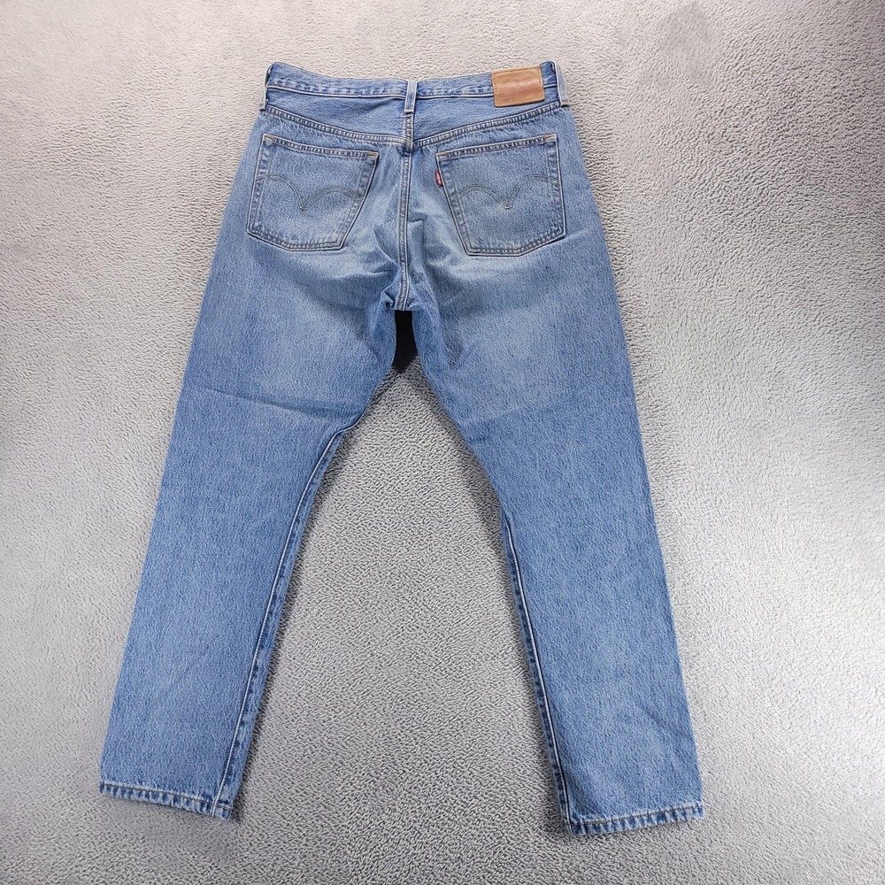 Levis 501 Jeans Womens 30 Blue Skinny Button Fly Light Wash - Picture 2 of 11